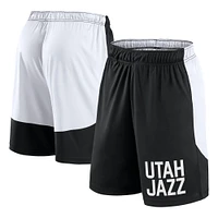 Men's Black/White Utah Jazz Launch Performance Shorts