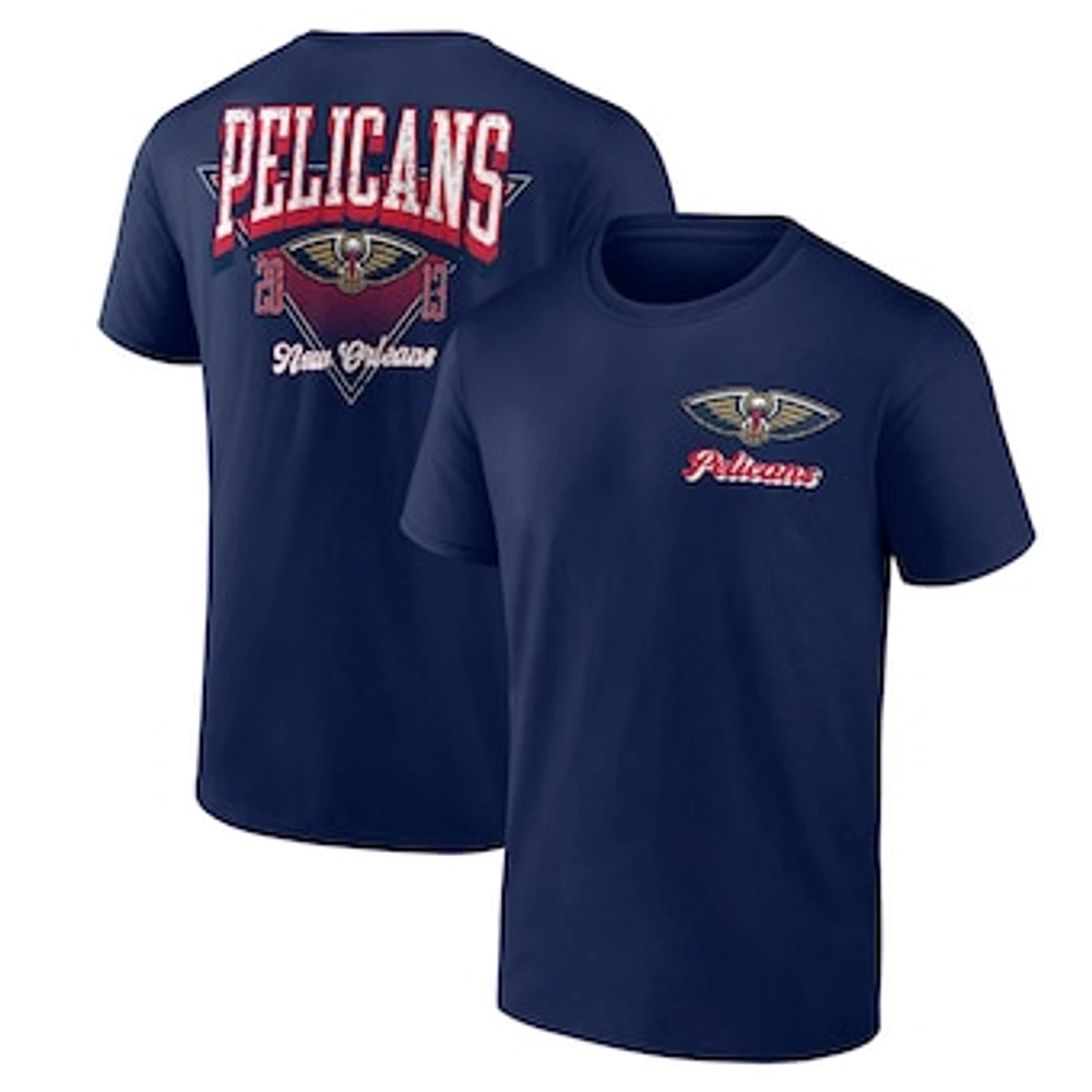 Men's Logo Athletic Navy New Orleans Pelicans Never Over T-Shirt