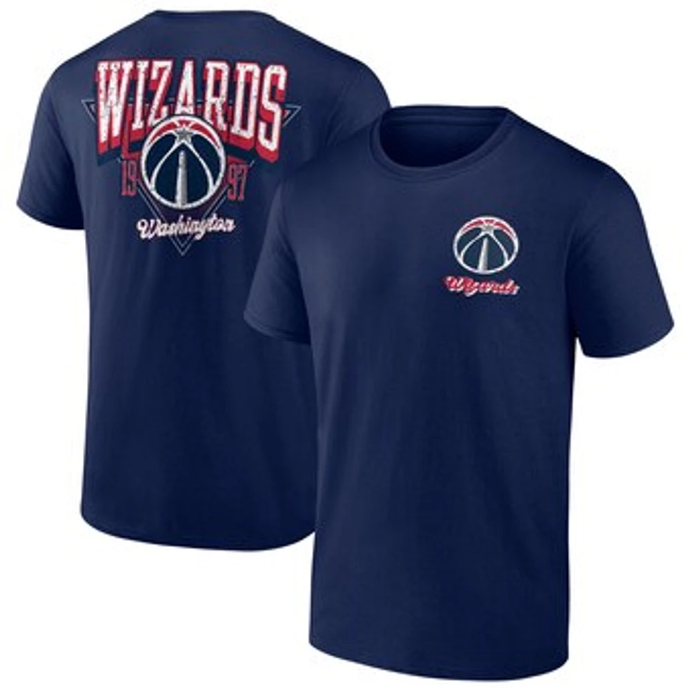 Men's Logo Athletic Navy Washington Wizards Never Over T-Shirt