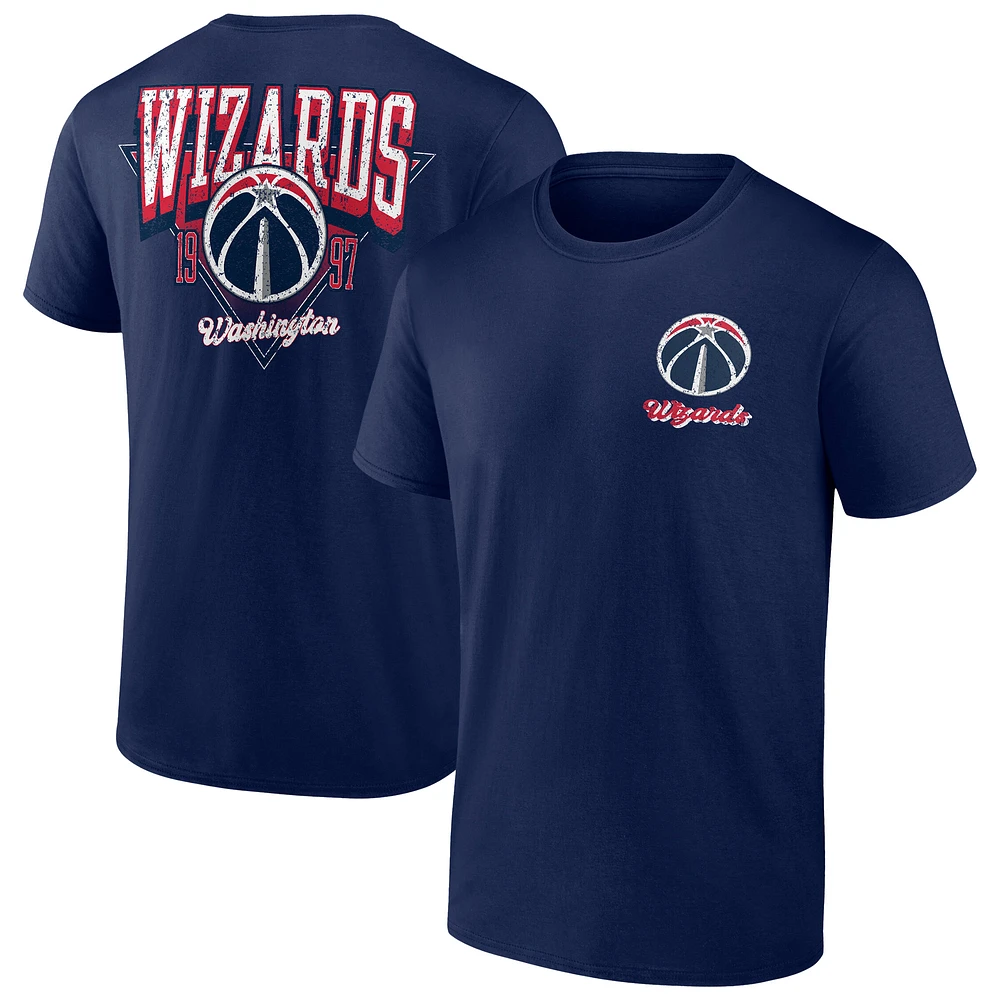 Men's Logo Athletic Navy Washington Wizards Never Over T-Shirt