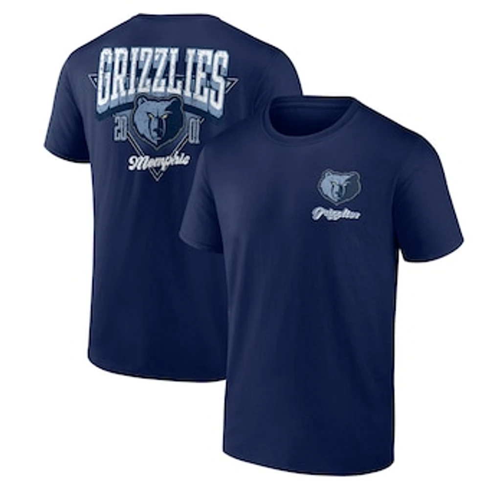 Men's Logo Athletic Navy Memphis Grizzlies Never Over T-Shirt