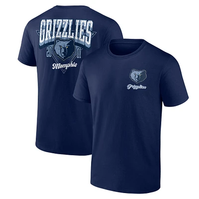 Men's Logo Athletic Navy Memphis Grizzlies Never Over T-Shirt