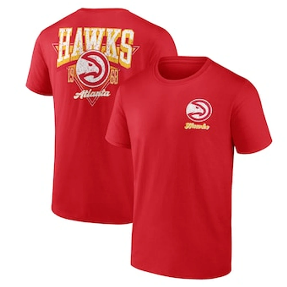 Men's Logo Athletic Red Atlanta Hawks Never Over T-Shirt