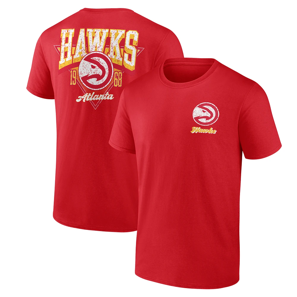 Men's Logo Athletic Red Atlanta Hawks Never Over T-Shirt