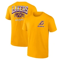 Men's Logo Athletic Gold Los Angeles Lakers Never Over T-Shirt