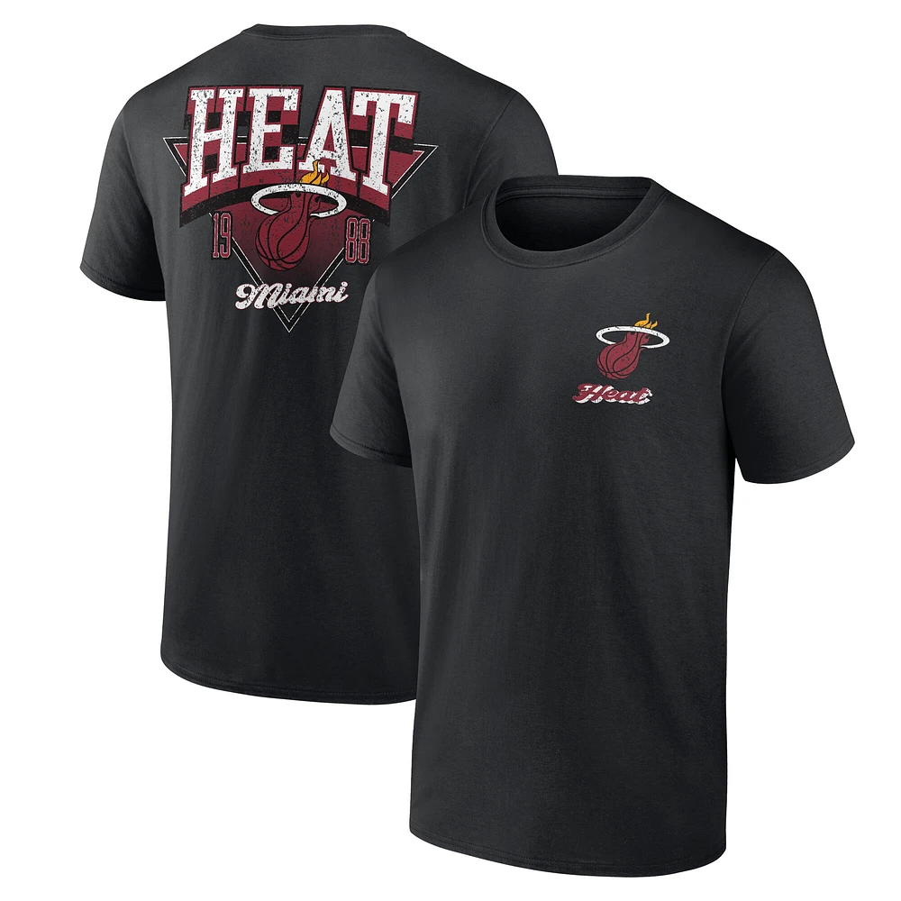 Men's Logo Athletic Black Miami Heat Never Over T-Shirt