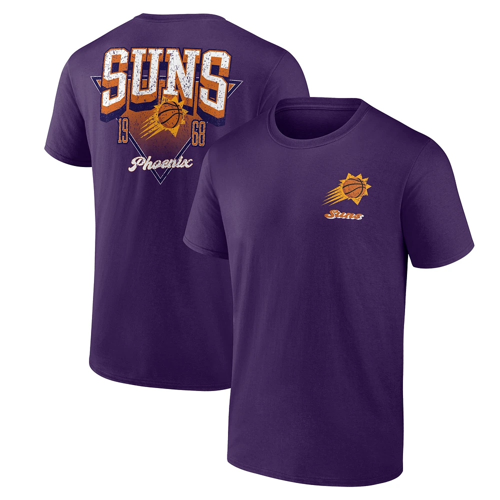 Men's Logo Athletic Purple Phoenix Suns Never Over T-Shirt