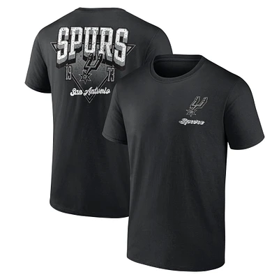 Men's Logo Athletic Black San Antonio Spurs Never Over T-Shirt