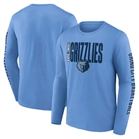 Men's Light Blue Memphis Grizzlies Vision Long Sleeve T-Shirt