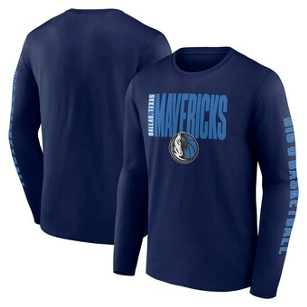 Men's Navy Dallas Mavericks Vision Long Sleeve T-Shirt