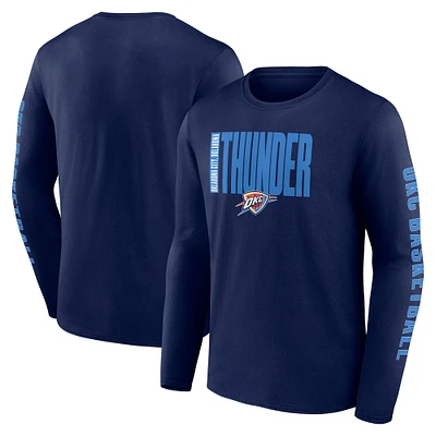 Men's Navy Oklahoma City Thunder Vision Long Sleeve T-Shirt