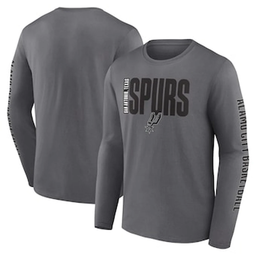 Men's Gray San Antonio Spurs Vision Long Sleeve T-Shirt