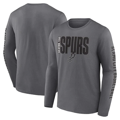 Men's Gray San Antonio Spurs Vision Long Sleeve T-Shirt