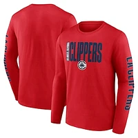 Men's Red LA Clippers Vision Long Sleeve T-Shirt