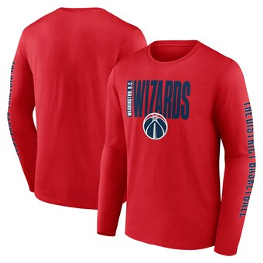 Men's Red Washington Wizards Vision Long Sleeve T-Shirt