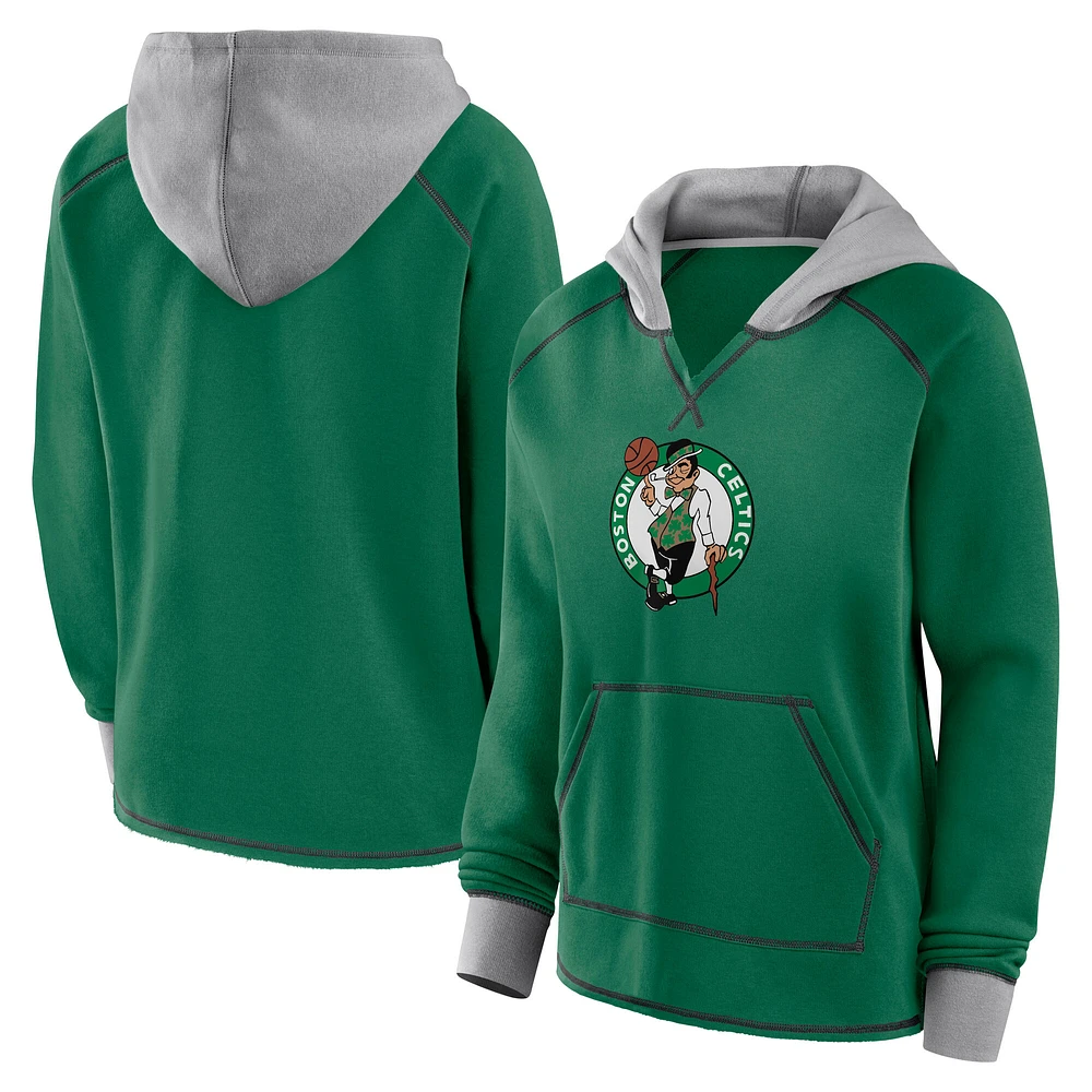 Women's Kelly Green Boston Celtics Boom Pullover Hoodie