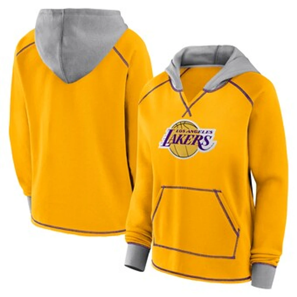 Women's Gold Los Angeles Lakers Boom Pullover Hoodie