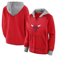 Women's Red Chicago Bulls Boom Pullover Hoodie