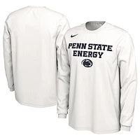 Unisex Nike  White Penn State Nittany Lions 2024 On-Court Bench Energy Long Sleeve T-Shirt