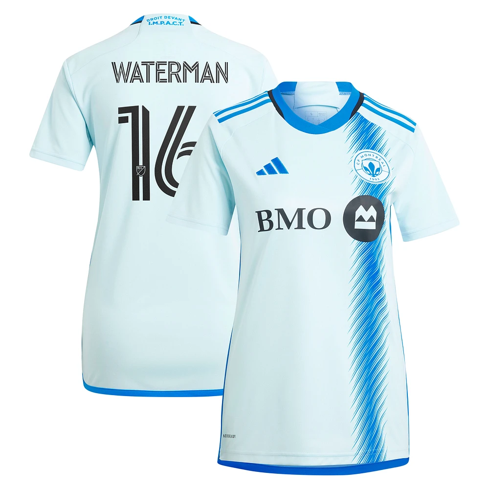 Women's adidas Joel Waterman Light Blue CF Montreal 2024 La Main Replica Player Jersey