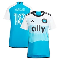 Women's adidas Kerwin Vargas Blue Charlotte FC 2024 The Carolina Kit: Explore Replica Player Jersey