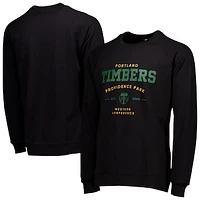 Men's Black Portland Timbers Leisure Raglan Pullover Sweatshirt