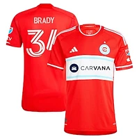 Men's adidas Chris Brady Red Chicago Fire 2024 Return To Authentic Player Jersey