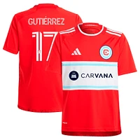 Youth adidas Brian Gutiérrez Red Chicago Fire 2024 Return To Replica Player Jersey