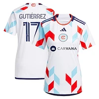 Women's adidas Brian Gutiérrez White Chicago Fire 2024 A Kit For All Replica Player Jersey