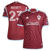 Men's adidas Cole Bassett Burgundy Colorado Rapids 2024 One Flag Kit Authentic Player Jersey
