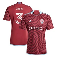 Men's adidas Sam Vines Burgundy Colorado Rapids 2024 One Flag Kit Replica Player Jersey