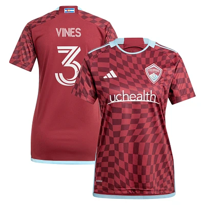 Women's adidas Sam Vines Burgundy Colorado Rapids 2024 One Flag Kit Replica Player Jersey