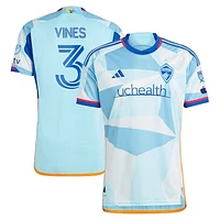 Men's adidas Sam Vines Light Blue Colorado Rapids 2024 New Day Kit Authentic Player Jersey