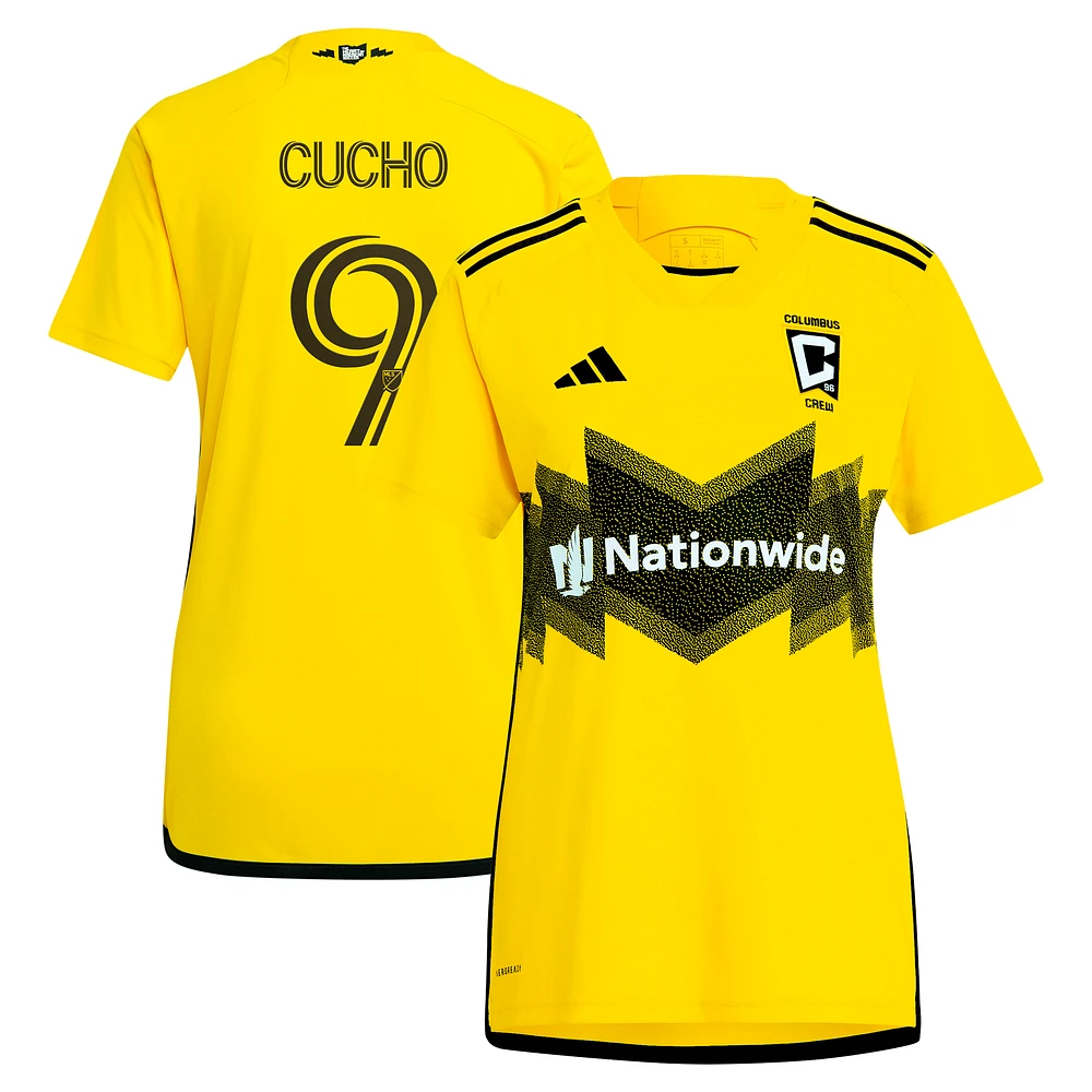 Women's adidas Cucho Hernández Yellow Columbus Crew 2024 The Home Kit Replica Player Jersey