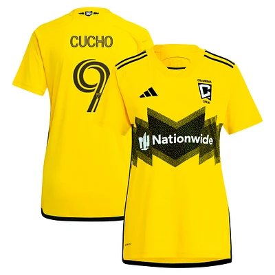 Women's adidas Cucho Hernández Yellow Columbus Crew 2024 The Home Kit Replica Player Jersey
