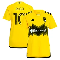Women's adidas Diego Rossi Yellow Columbus Crew 2024 The Home Kit Replica Player Jersey