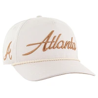 Men's '47 Cream Atlanta Braves Neutral Overhand Hitch Adjustable Hat