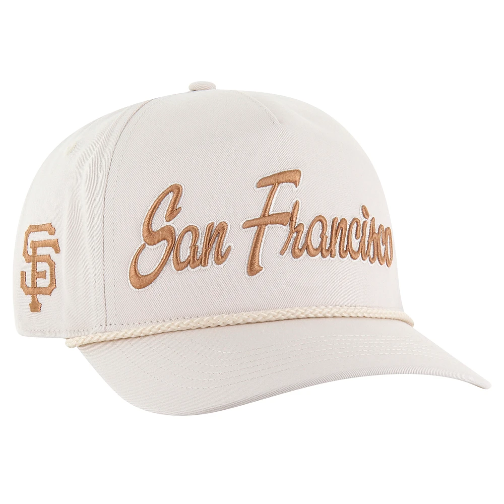 Men's '47 Cream San Francisco Giants Neutral Overhand Hitch Adjustable Hat