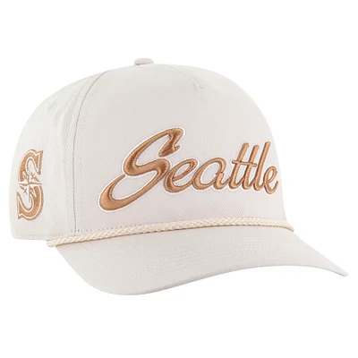 Men's '47 Cream Seattle Mariners Neutral Overhand Hitch Adjustable Hat