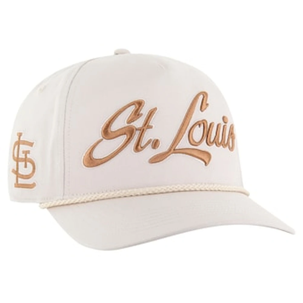 Men's '47 Cream St. Louis Cardinals Neutral Overhand Hitch Adjustable Hat