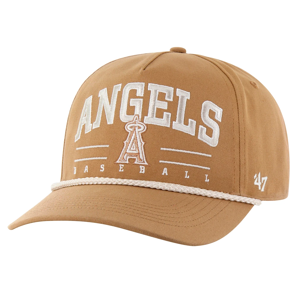 Men's '47 Brown Los Angeles Angels Neutral Roscoe Rope Hitch Adjustable Hat