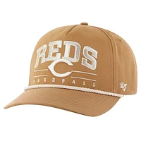 Men's '47 Brown Cincinnati Reds Neutral Roscoe Rope Hitch Adjustable Hat