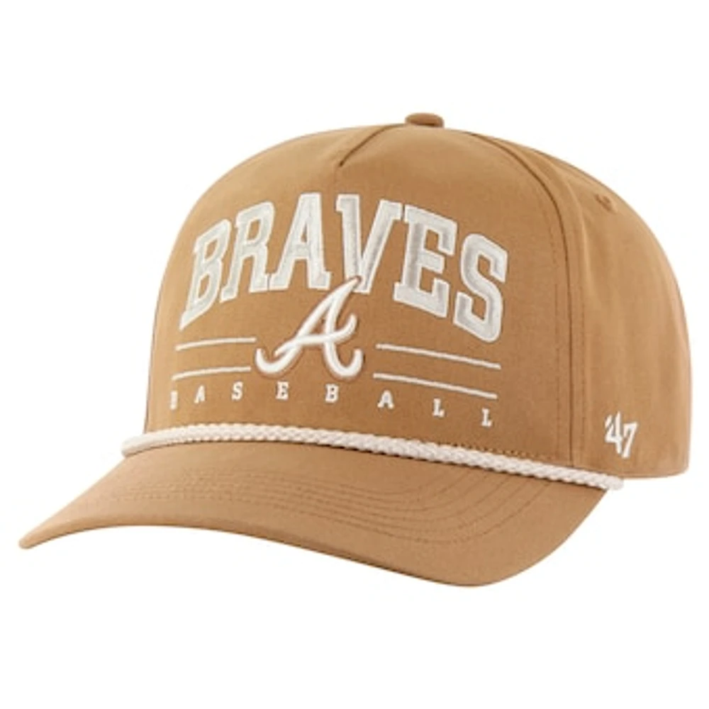 Men's '47 Brown Atlanta Braves Neutral Roscoe Rope Hitch Adjustable Hat