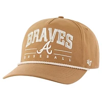 Men's '47 Brown Atlanta Braves Neutral Roscoe Rope Hitch Adjustable Hat