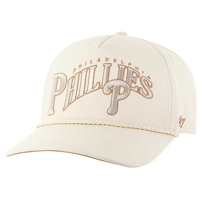 Men's '47 Cream Philadelphia Phillies Neutral Wave Rope Hitch Adjustbable Hat