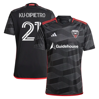 Men's adidas Theodore Ku-Dipietro Black D.C. United 2024 The Icon Kit Replica Player Jersey