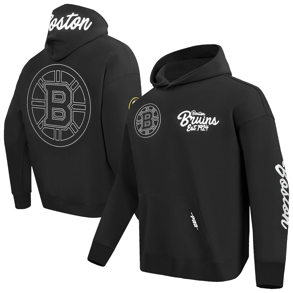 Men's Pro Standard  Black Boston Bruins Paint the City Pullover Hoodie