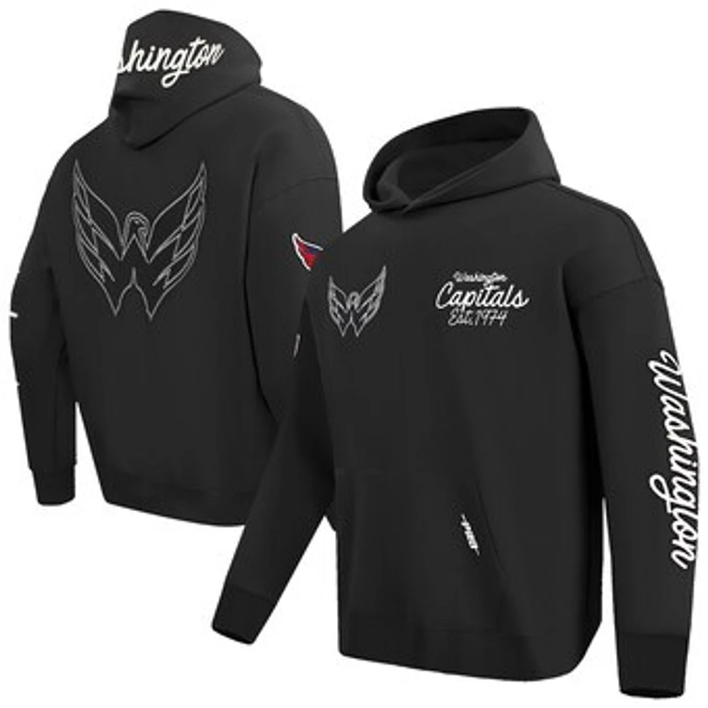 Men's Pro Standard  Black Washington Capitals Paint the City Pullover Hoodie