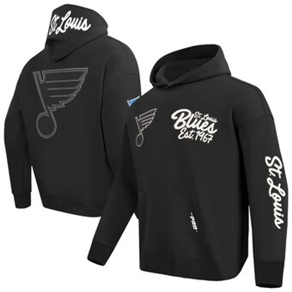 Men's Pro Standard  Black St. Louis Blues Paint the City Pullover Hoodie