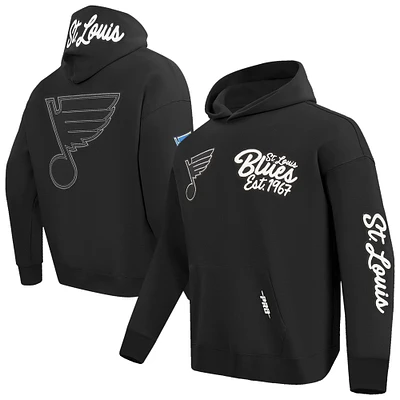 Men's Pro Standard  Black St. Louis Blues Paint the City Pullover Hoodie